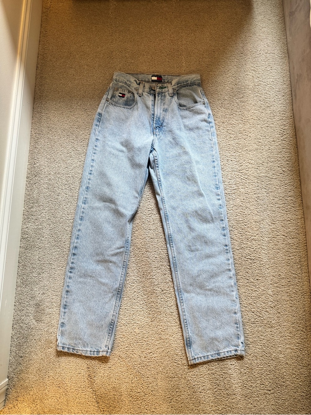 Tommy Hilfiger Light Blue High-Rise Straight Jeans